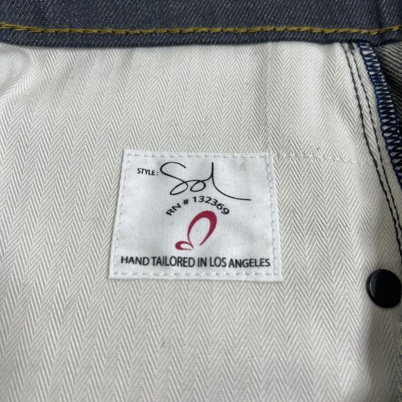 Matias Sol Jeans Men's Size 34 Blue Mid Rise Slim Taper Fit Denim Made In USA - Picture 10 of 16